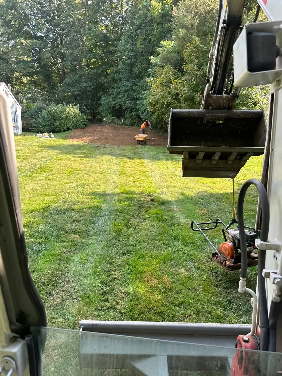 Concrete foundation pour in Connecticut