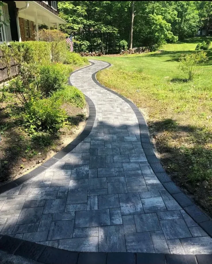 Paver patio installation in Connecticut
