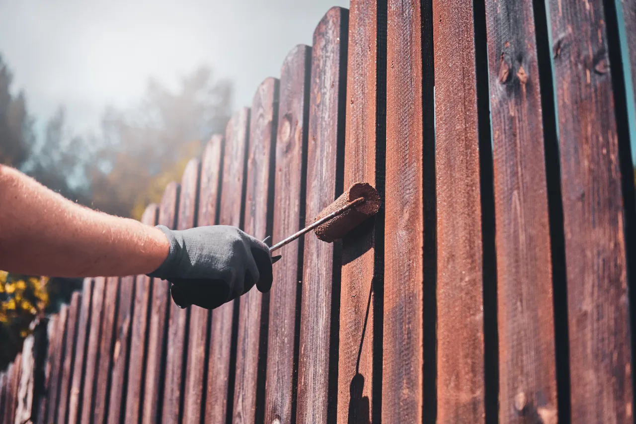 Painting fence