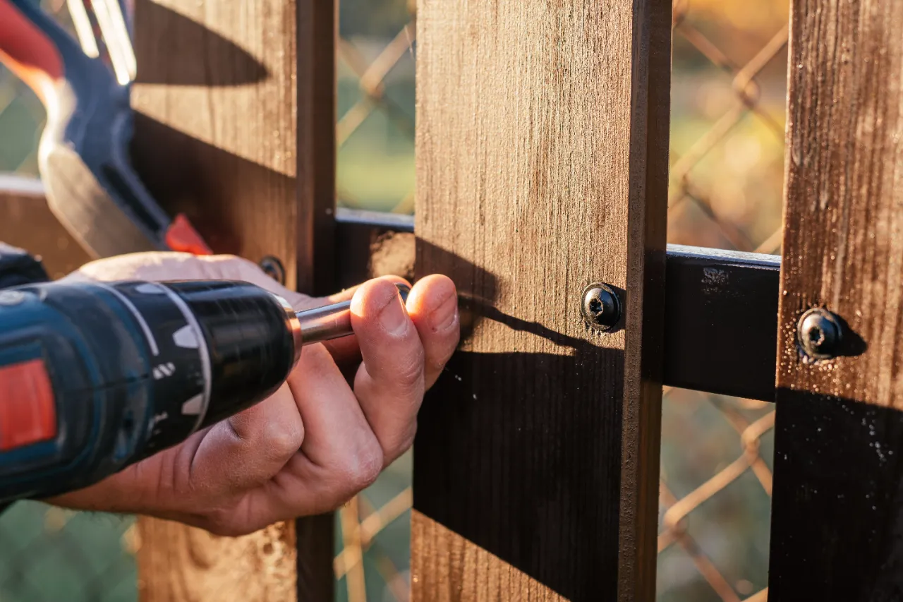 Wooden fence construction