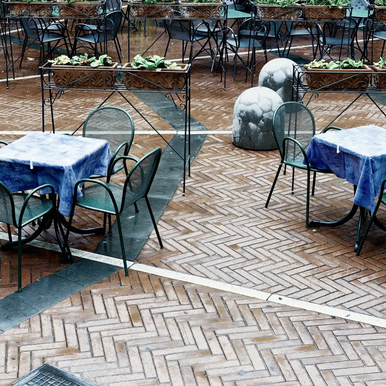 Patio under the rain