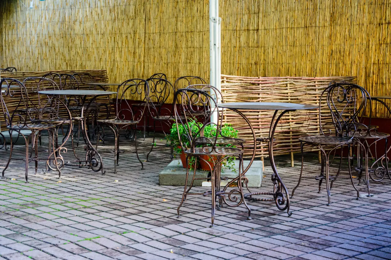 Patio with seating