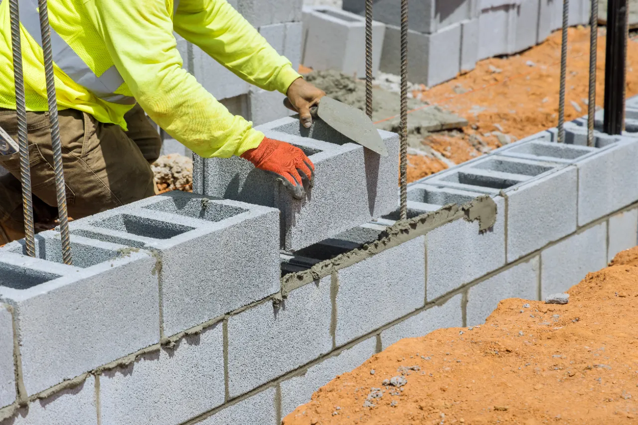 Assembling concrete blocks in Connecticut