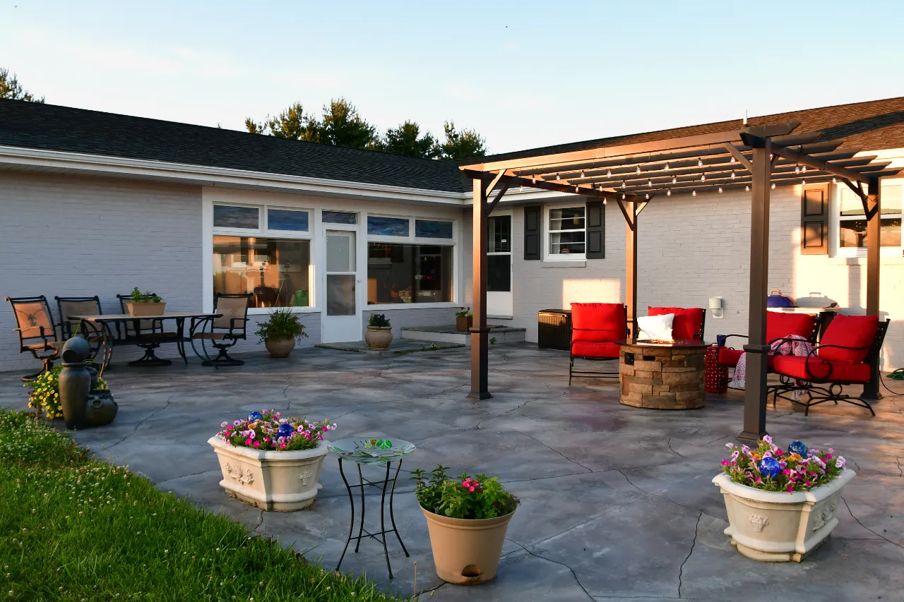Cozy outdoor patio