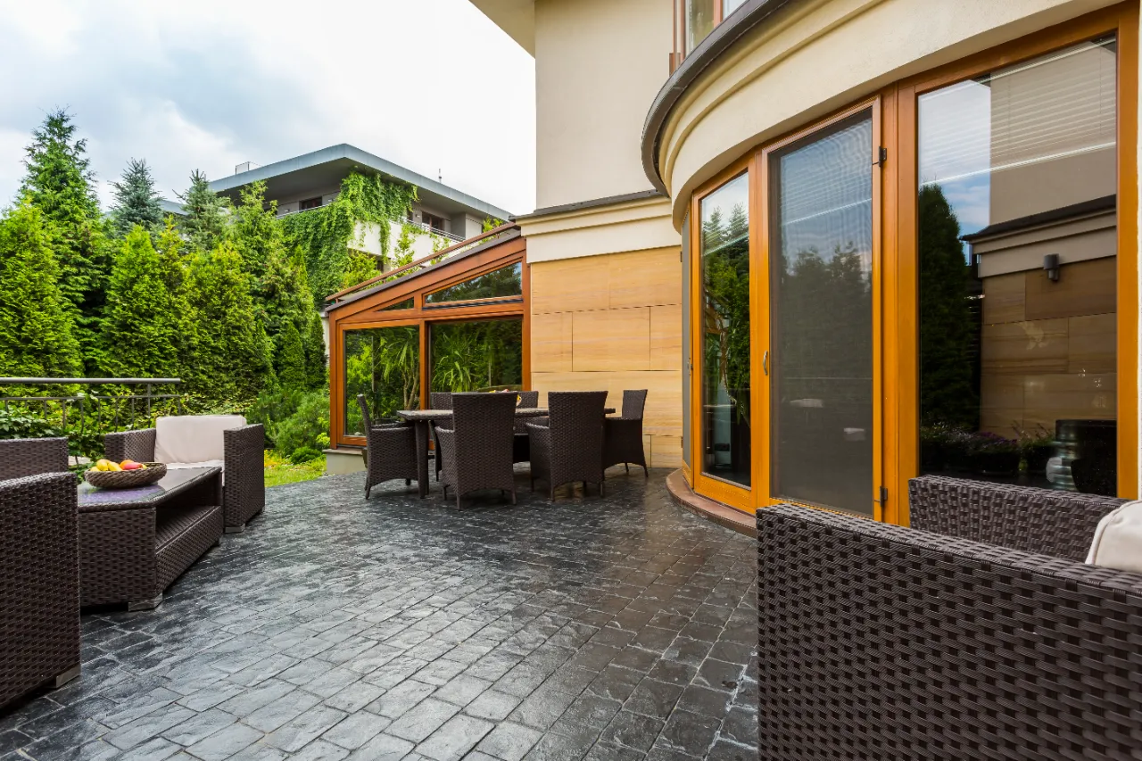 Elegant backyard terrace