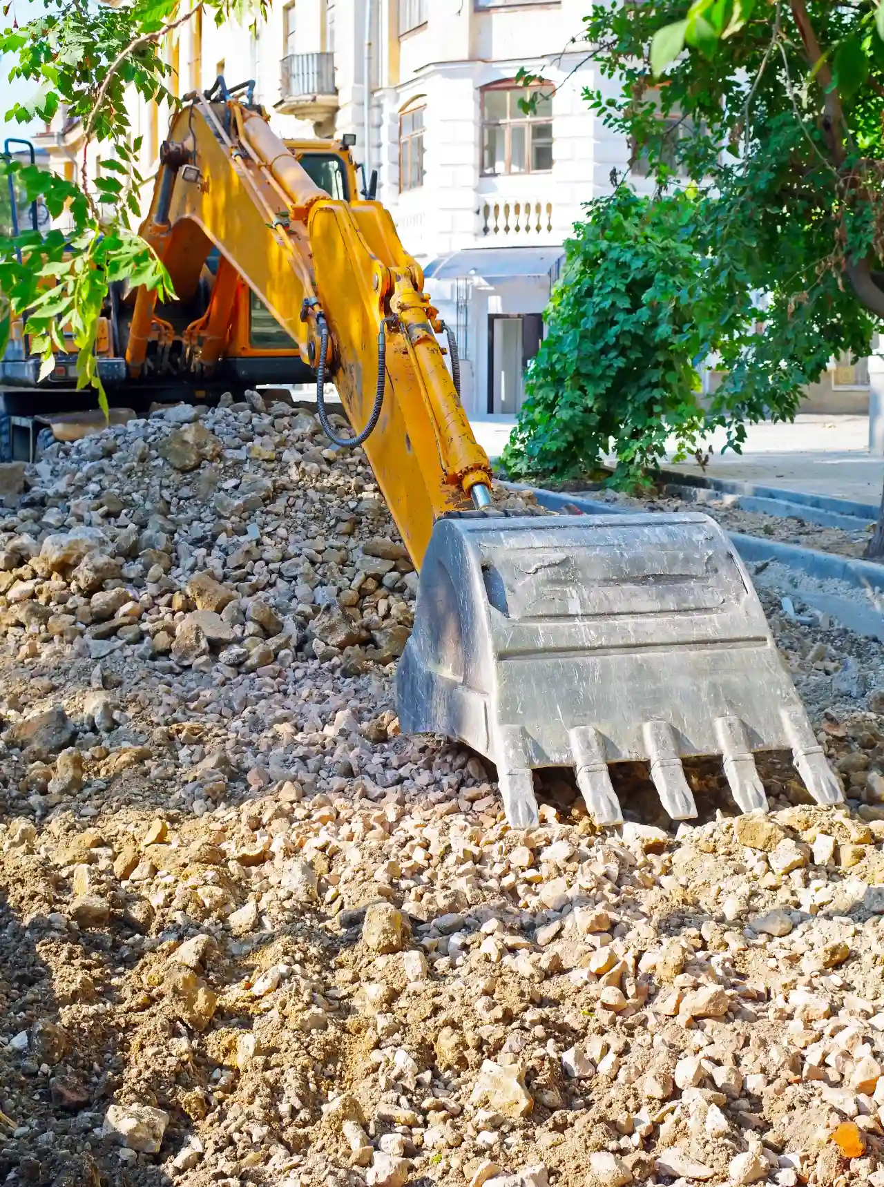 Urban excavation site