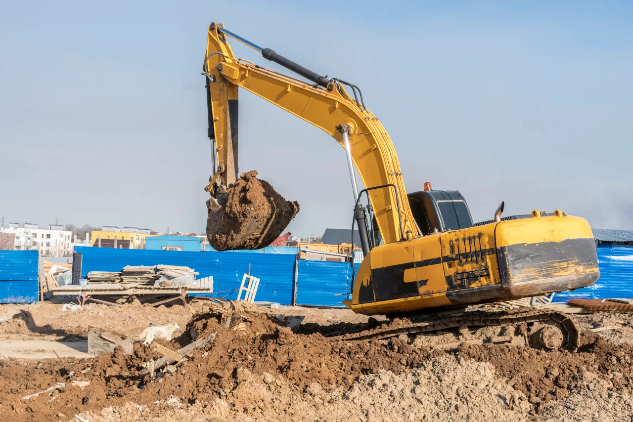 Moving dirt at site