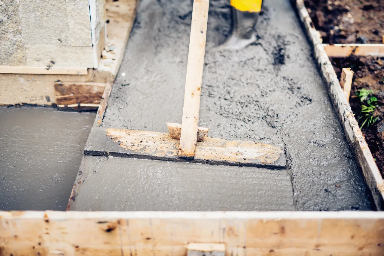 Leveling concrete layer