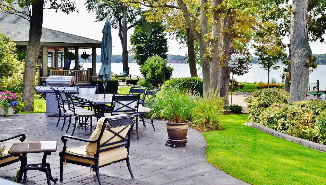 Patio on the lake